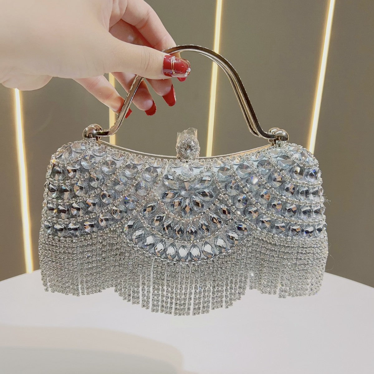 Rhinestone Embellished Evening Handbag