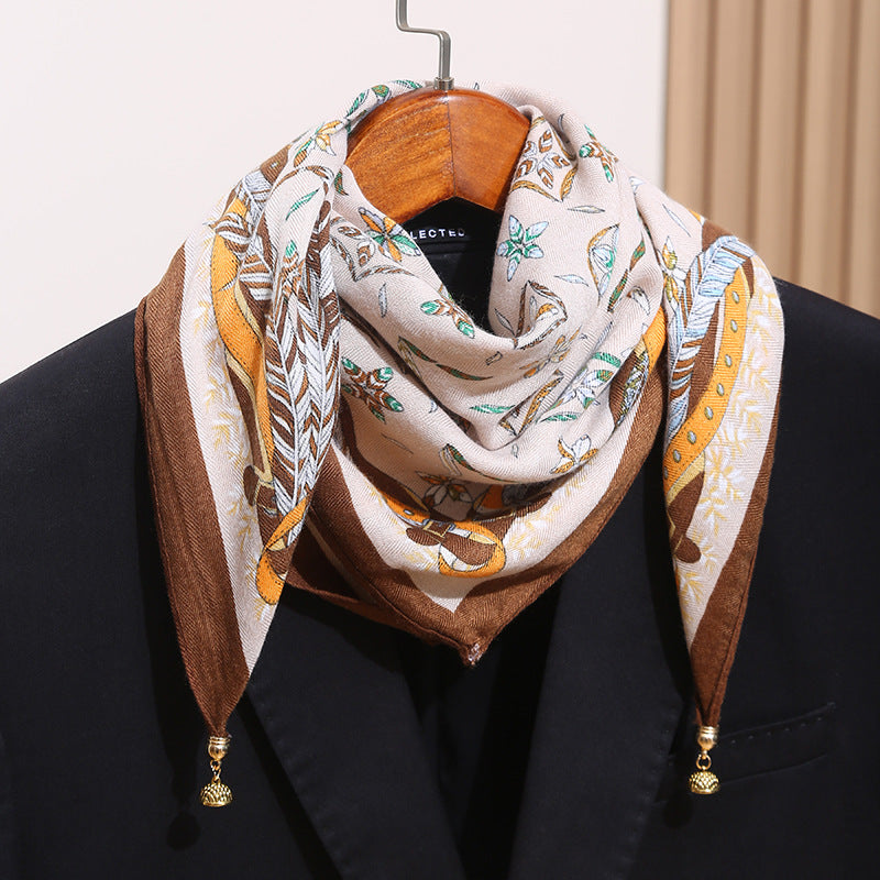 Autumn/Winter Magnetic-buckle Scarf, 70 x 70cm