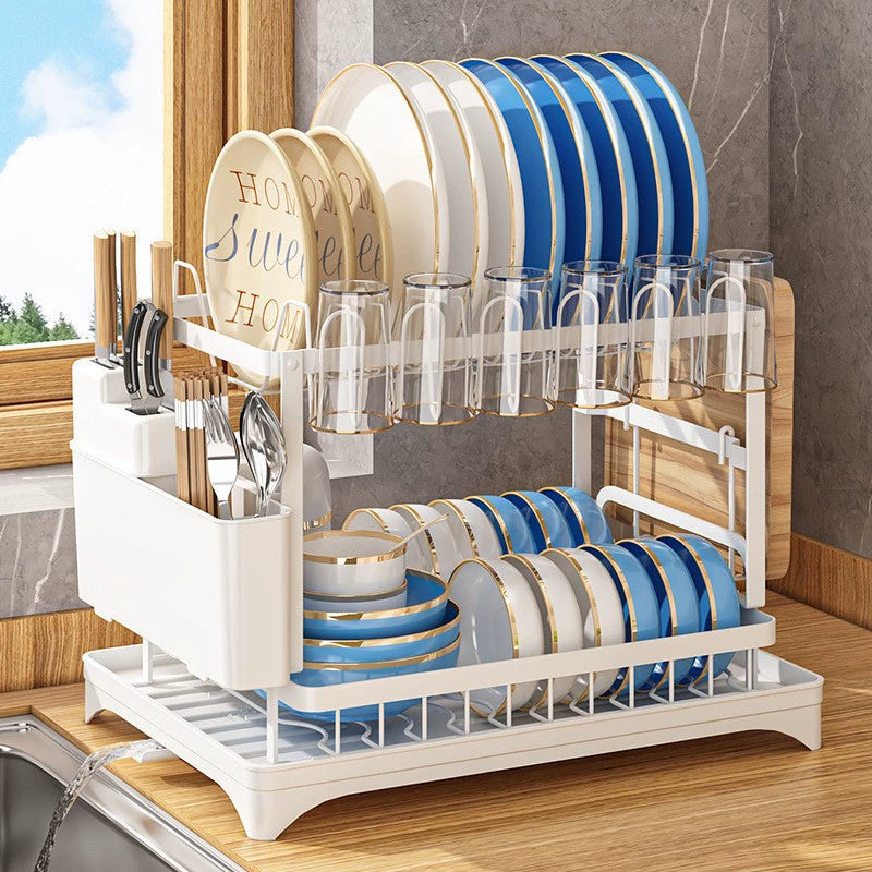 Double - Layer Drainable Dish Rack