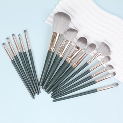 14-piece Green Makeup Brush Set
