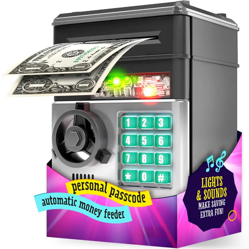 პაროლით დაბლოკილი ელექტრონული ATM მანქანა ავტო ბანკნოტების აღების სლოტით