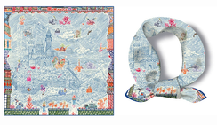 Silk Scarf, Castle, 53 x 53cm