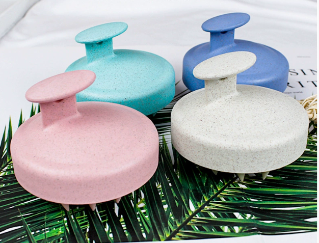 Silicone Scalp Massager Hair Brush with Hard Handle
