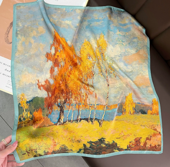 Silk Scarf,  Paintings, 53 x 53 cm