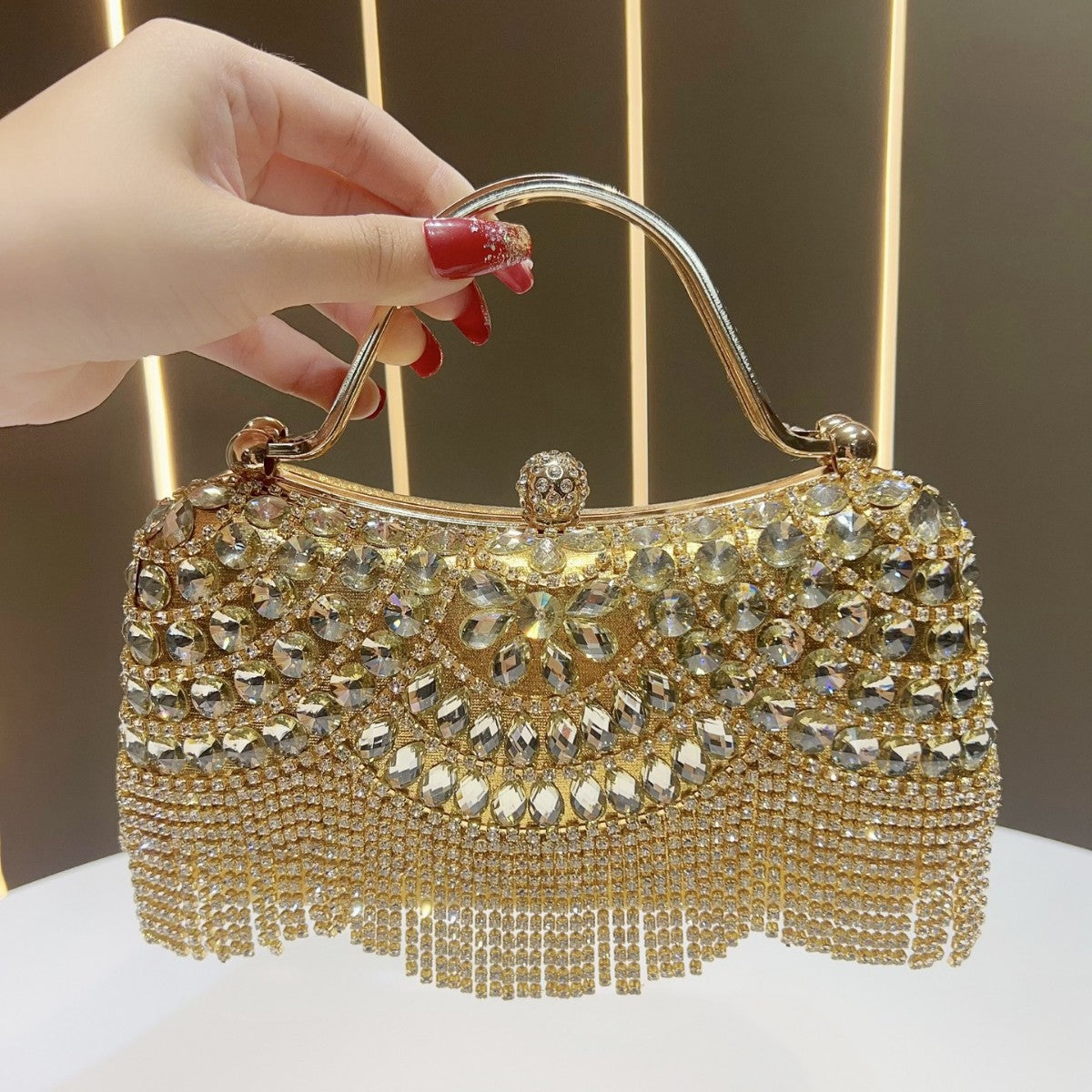 Rhinestone Embellished Evening Handbag