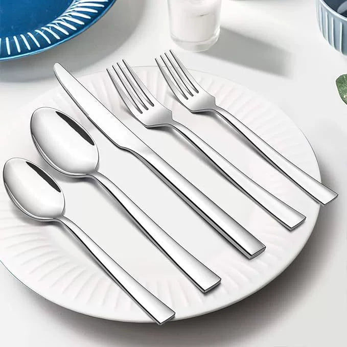 20-piece Stainless Steel Flatware Set, knives, spoons, forks