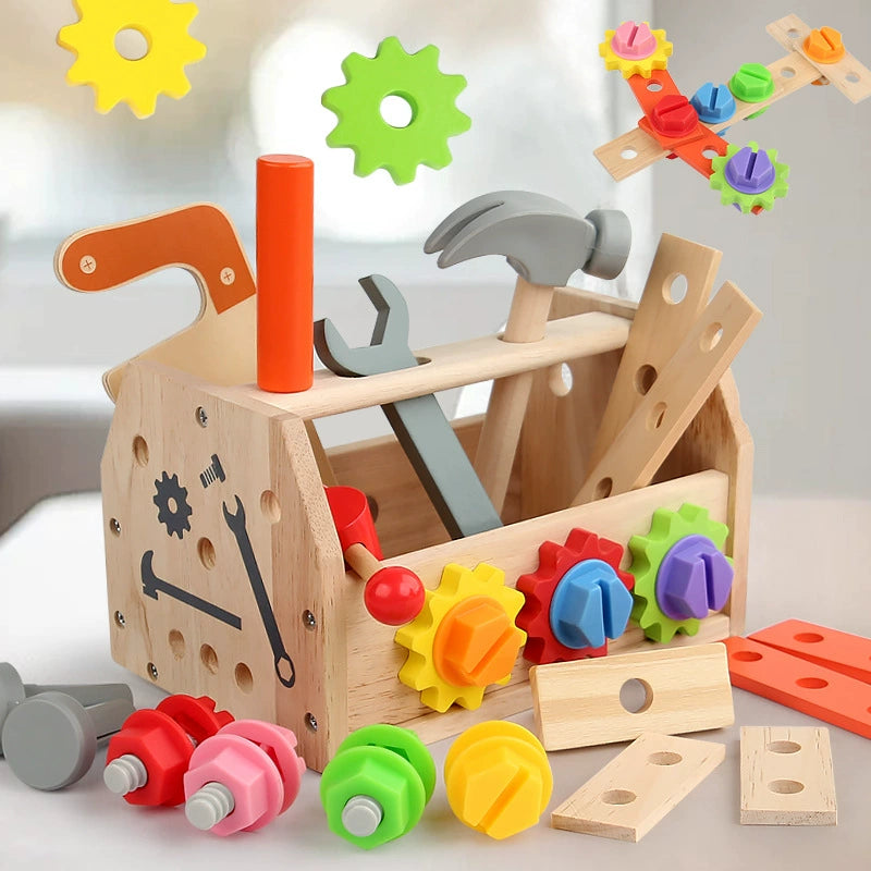 Wooden Maintenance Tool Set Toy for Kids