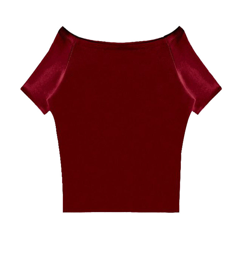 Off Shoulder Slouchy Short Sleeve Top