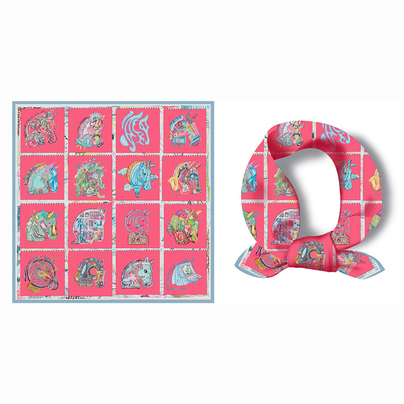 Silk Twill Square Scarf, 53 x 53cm